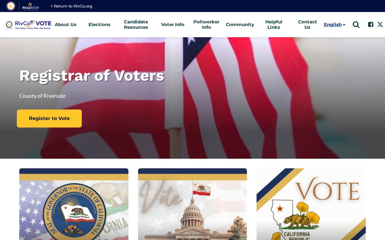 Norco voter records channel at Riverside County Registrar of Voters
