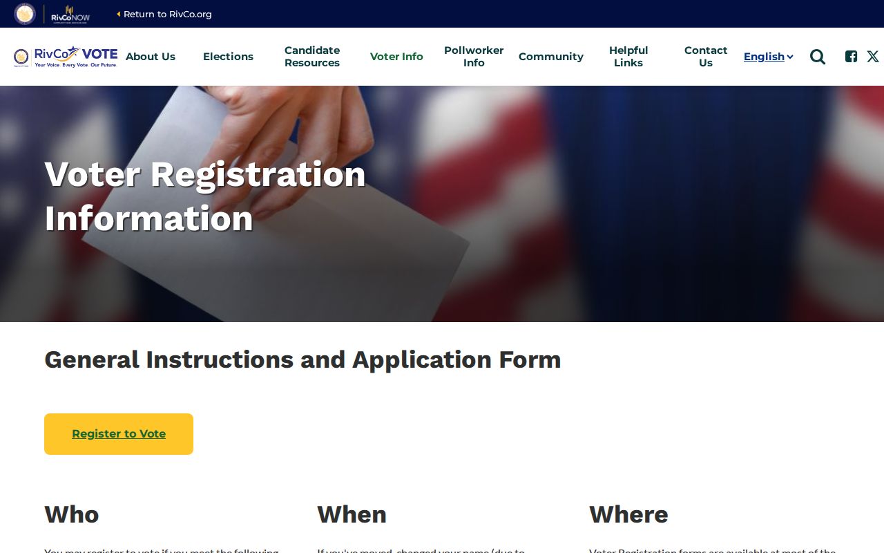 Norco voter records information from Riverside County